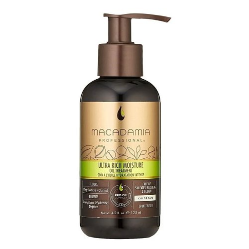 Масло ультра-увлажнение для сухих и жестких волос - (Macadamia Ultra Rich Moisture Oil Treatment)